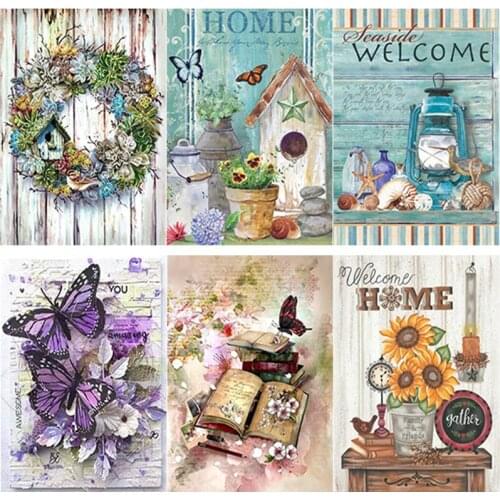 5D DIY Background Wall Diamond Painting Flowers Diamond Embroidery Cross Stitch Full Square Round Drill Manual Gift Home Decor