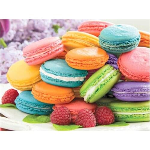 Painting By Numbers DIY Dropshipping Big size Delicious macarons Still life Acrylic House Decoration Art picture Gift