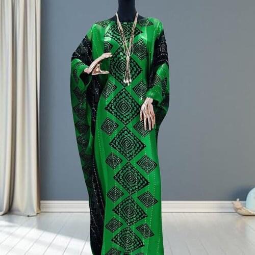 African Dresses for Women 2021 Fashion Print Plus Size Long Maxi Dress Muslim Abayas Dubai Autumn Femme Robe Africaine