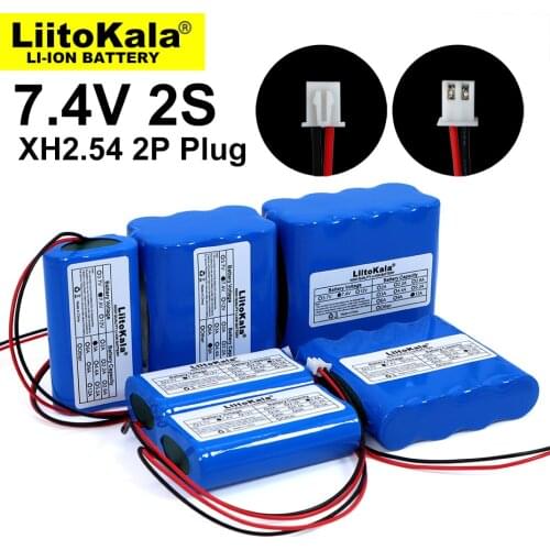 Liitokala 7.4V 18650 Lithium Battery Pack 2S 6ah 9ah Fishing LED Light Bluetooth Speaker 8.4V Emergency DIY Batteries with PCB