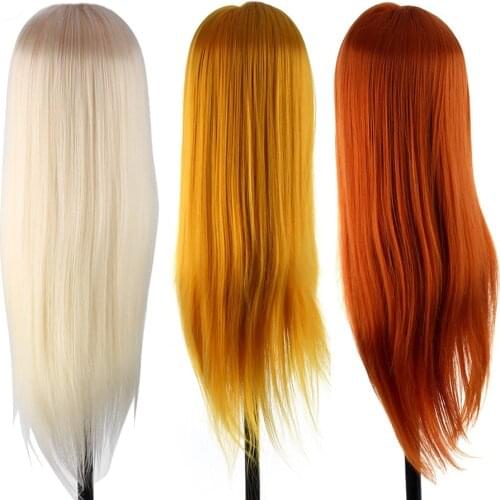 60cm Hairdressing Dolls Styling Mannequin Long Hair Practice Training Human Head Professional Salon Hair Styling Head