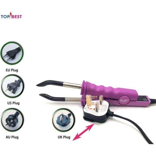 Loof Adjustable Temperature Hair Extension Iron Wand Tools Professional Mini Heat Clamp Keratin Bonding Fusion Connector Machine