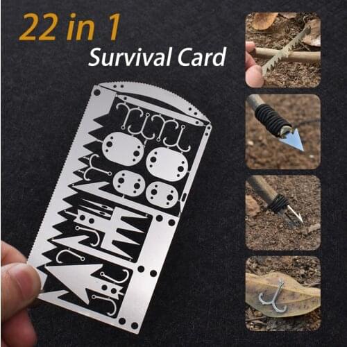 Multifunction Fishing Gear Credit Card Multi-Tool Outdoor Camping Equipment Survival Tools Hunting Emergency Survival EDC Kit