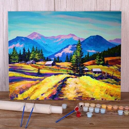 Landscape Summer Paint By Numbers Complete Kit Oil Paints 50*70 Painting On Canvas Loft Wall Picture Kids Wall Art Drawing
