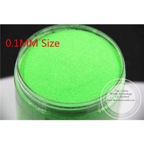 TCF501 Neon Green Colors 0.1mm size solvent resistant glitter for nail Art nail Polish or other DIY decoration
