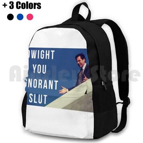 Dwight You Ignorant Outdoor Hiking Backpack Waterproof Camping Travel Office The Office Michael Dwight Funny