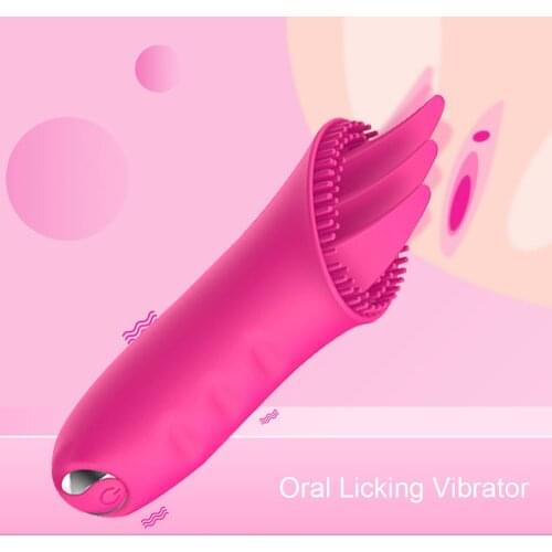 Oral Licking Tongue Vibrators Sex Toys for Women Clitori Stimulate Silicone Breast G Spot Massager Tongue Masturbator