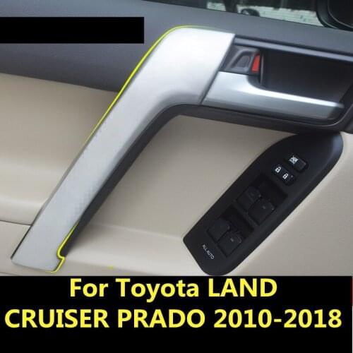 Inner door Door panel panel Patch Car door handle Interior upgrade decoration Bright For Toyota LAND CRUISER PRADO 2010-2018