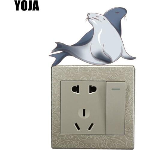 YOJA Cartoon Seal Decor Wall Switch Sticker Living Room Bedroom Decals Personalized 8SS0947