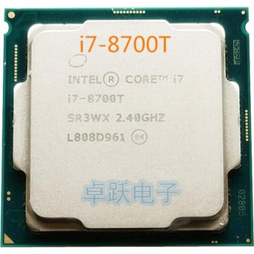 Procesador de CPU Intel Core i7-8700T i7 8700T 2,4 GHz de seis núcleos de 12 hilos 12 M 35 W LGA 1151