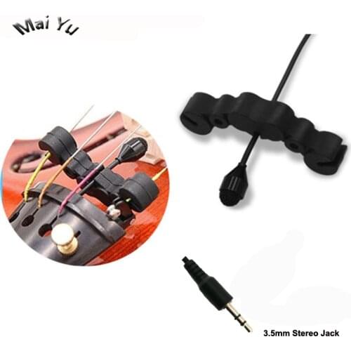 Professional Instrument Microphone Fiddle Violin Microfone Condenser Viola Music Record Mic for Amplifier Transmitter 3.5 Stereo