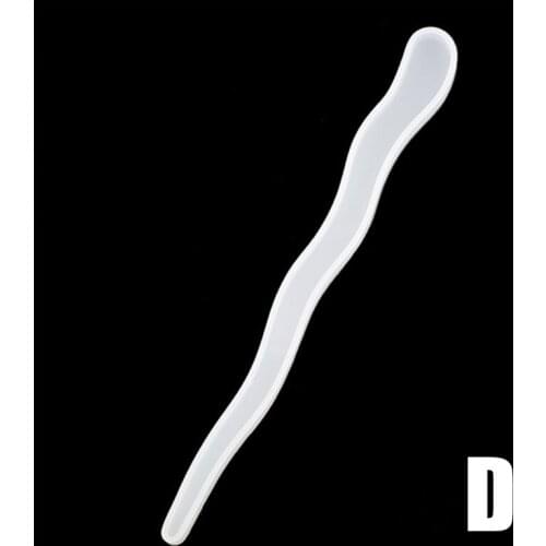 Silicone Hairpin Mold Making Hair Stick Mould Jewelry Resin DIY Craft Clear HY99