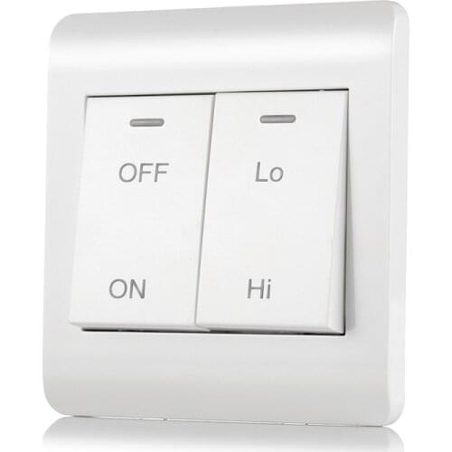 Speed Regulator Fan Speed Switch Controller Dual Push Button Inline Exhaust Fan Wall Dual Speed Switch Inline Duct Fan ON/OFF