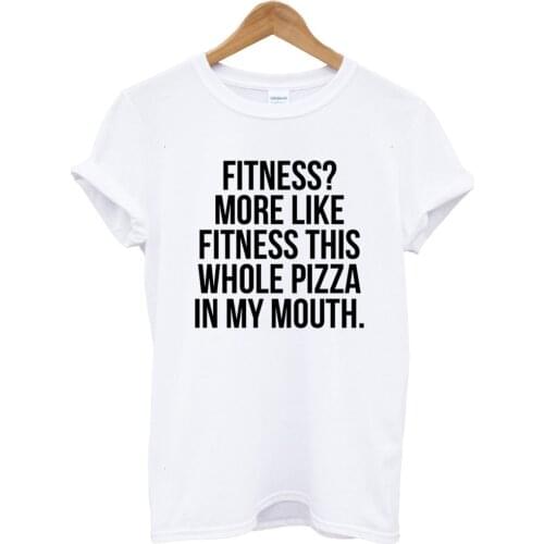 Skuggnas New Arrival Fitness Pizza in my Mouth funny Street Fashion T-shirt Hipster Tumblr Swag Brand New T Shirt Drop shipping