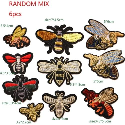 Random mixed delivery A total of 6 icons Cartoon Decorative Patch Pattern Embroidered Applique Patches For DIY Iron on Badges