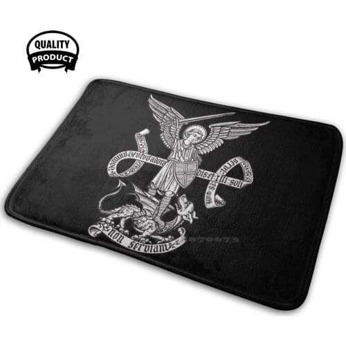 Saint St Michael Catholic Archangel Angel De Comfortable Door Mat Rug Carpet Cushion Michael Holy Archangel Religiously Saint