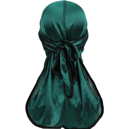 Mens Polyester Durag Unisex Silky Headwear Doo Rag Women Turban Hat