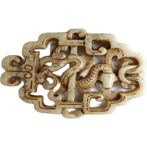 The old antique ancient jade pendant jade Choker openwork pendant brand high Warring States ancient jade collection