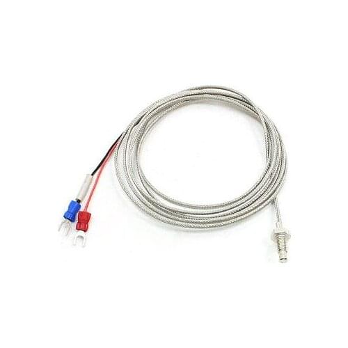 6.6Ft K Type 0-600 Degree Celsius Fork Terminal Thermocouple Temp Sensor