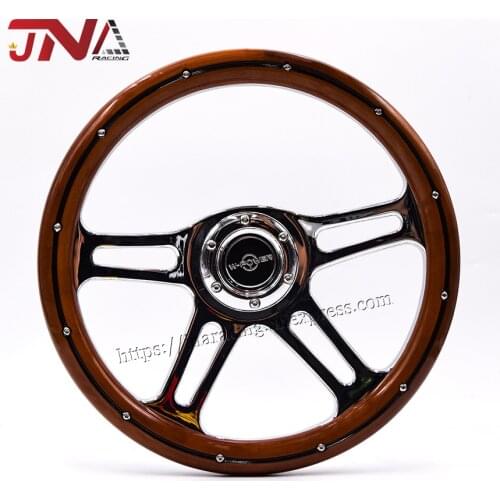 High Quality 14 inch Wood Auto Steering Wheel Car Interior Part Steering Wheel
