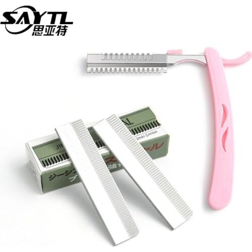 10pcs Eyebrow Trimmer Stainless Steel Eyebrow Scissors Women Razor For Eyebrows Face Shaver Hair Removal Beautiful Knives Makeup