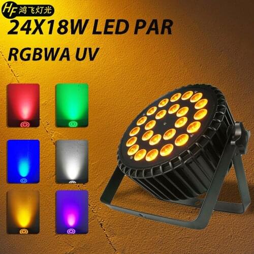 24x18w RGBWA UV 6in1 Led Par DMX Stage Aluminum Par Light Dj Spotlights