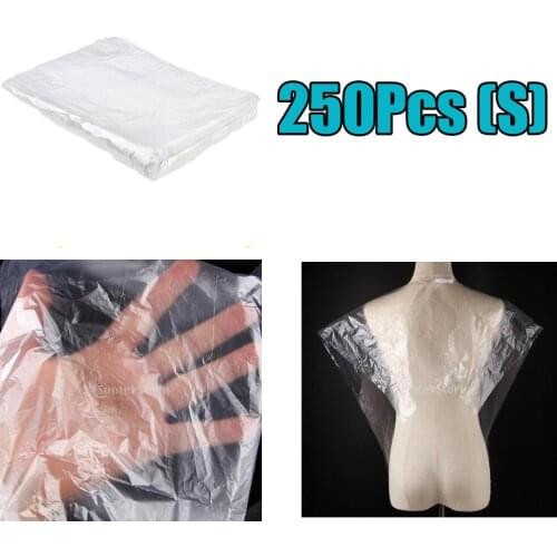 250x Waterproof Clear Disposable Hair Cutting Capes Kit Salon Gown 25x33"