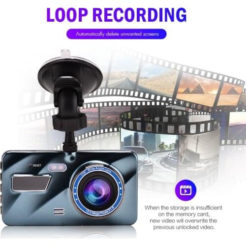 3.6 Inchs Car DVR Camera 1080P HD IR Night Vision Dual Cameras HD Wide-angle Dashcam Motion Detection Driving Video Recorder