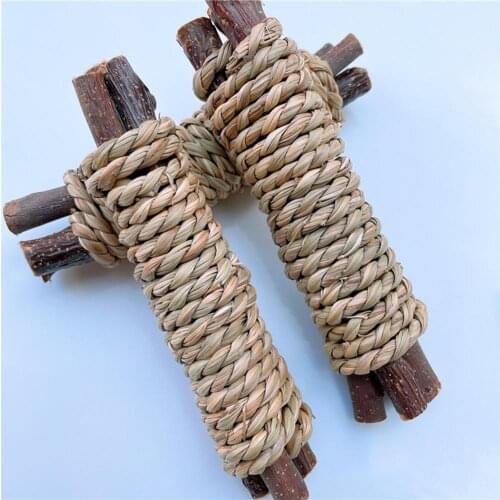 3Pcs Molar Toys Exquisite Bite Resistant Woven Hamster Molar Stick Toys for Pet Supplies Toys Small Animals Products