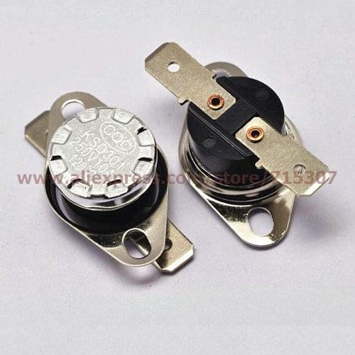 PHISCALE 5pcs Temperature Switch KSD301 thermostat switch 120C degree 10A 250V Normal Open Thermal Protector