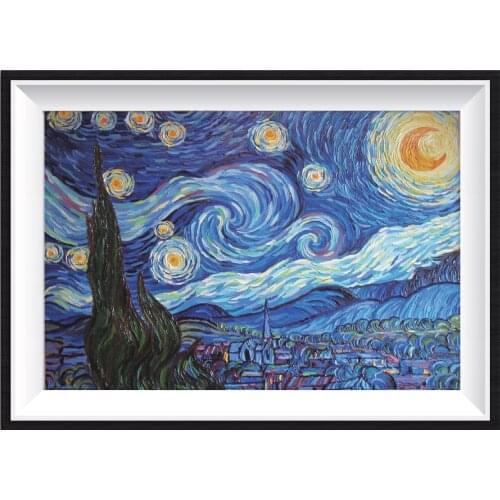 Diamond Painting Van Gogh Starry Sky Scenery 5D Embroidery Full Round DIY Some AB Drill Mosaic High-Quality Rhinestone Kit