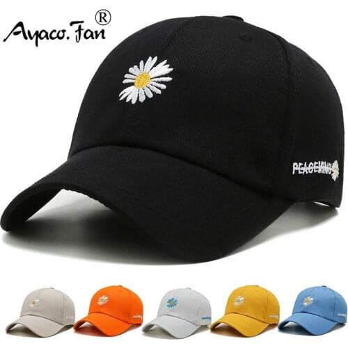 Summer Women Men Flower Embroidered Baseball Cap Solid Snapback Unisex Sunhat Outdoor Sports Hip Hop Baseball Hats Casquette