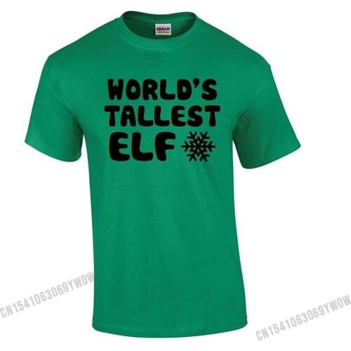 CBTWear Worlds Tallest Elf Funny Family Premium Mens T-Shirt Leisure Cotton Men Tops & Tees 3D Printed Funny T Shirt