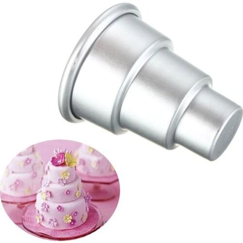 DIY Mini 3-Tier Cupcake Pudding Chocolate Cake Mold Baking Pan Mould Party
