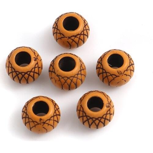 DoreenBeads Acrylic Beads Round Brown Imitation Wood Jewelry DIY Findings About 11mm( 3/8") Dia, Hole: Approx 4.4mm, 300 PCs