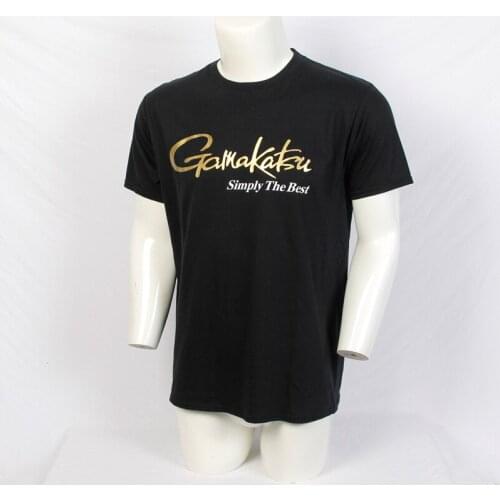 Fishing T-Shirts Jersey Short-sleeve Cotton Fishermen Angling Trout Bass Lure Anti-UV Quick Dry Breathable Clothing Gamakatsu