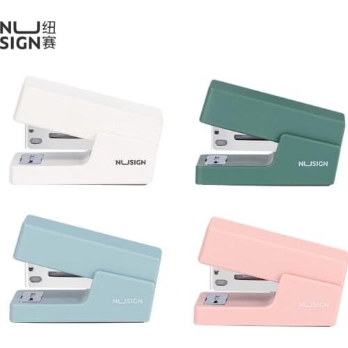 Nusign Candy Color Mini Stapler Stapler Book Paper Stapling Set Portable Bookbinding For School Office Stationery Supplies