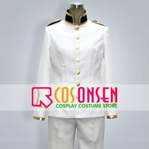 COSPLAYONSEN Axis Powers Hetalia Japan Cosplay Costume White Military Uniform All Size Custom Made