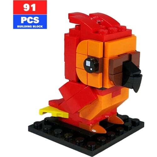 MOC Magic world Animal Magician Flaming Phenix Mini Bird Building Block Model Kids Bricks Bulk Model Ideas Educational Kids