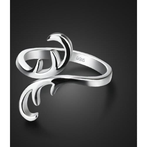 Wholesale 100% 925 Sterling Silver Personality Plant Vine Design Rings Women Beautiful Flowers Ring Adjustable Jewelry Gift