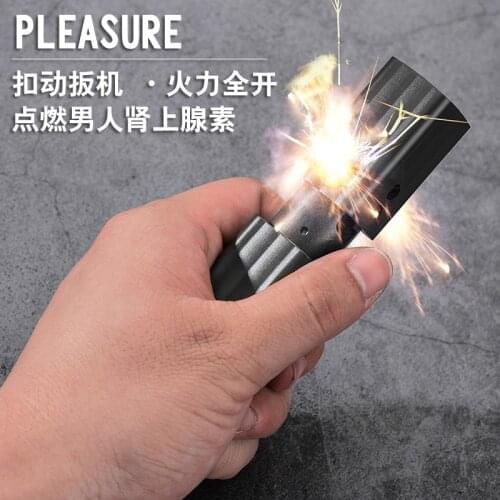 Original copper heavy duty kerosene lighter nostalgic personality creative old grinding wheel windproof lighter