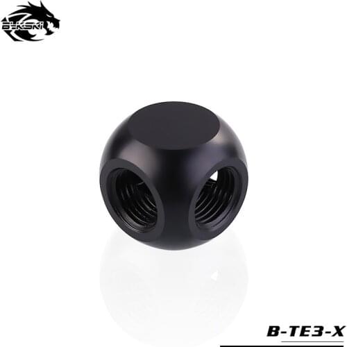BYKSKI G1/4'' X3 X4 Black Silver Gold 3-Way 4-Way Cubic Adaptors Water Cooling Accessories Fittings Multi-channel
