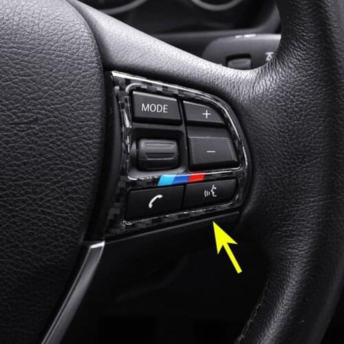 For BMW 1 2 3 4 Series Carbon Fiber Steering Wheel Switch Trims Accessories F20 F21 F22 F23 F30 F31 F34 F32 F33 F36