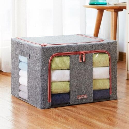 Storage Box Folding Household Cloth Finishing Box Clothing Socks Childrens Toys Quilt Bag Cloth Storage Box Wardrobe Storage 1p