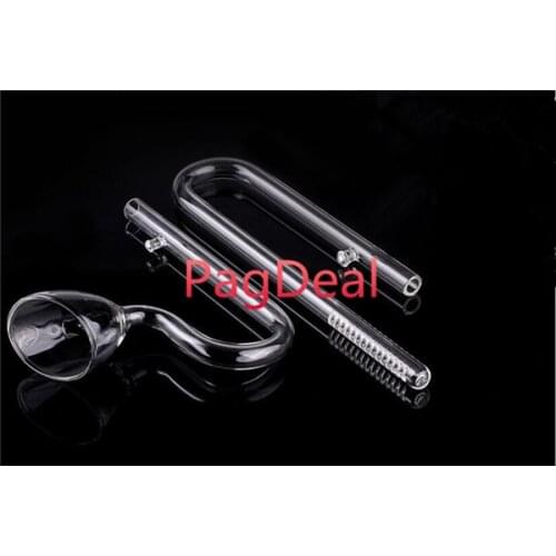 1 Set Aquarium 12/16mm 16/22 Glass Lily Pipe Inflow Outflow Tube with Sucker Mini Fish Tank Water Plant Skimmer Filter Tubing