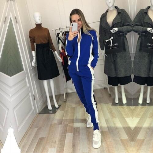TYHRU Autumn Women Knitting Tracksuit Zip Cardigans Sweater+Elastic Waist Pants Female 2 Pcs Outwear Outfits