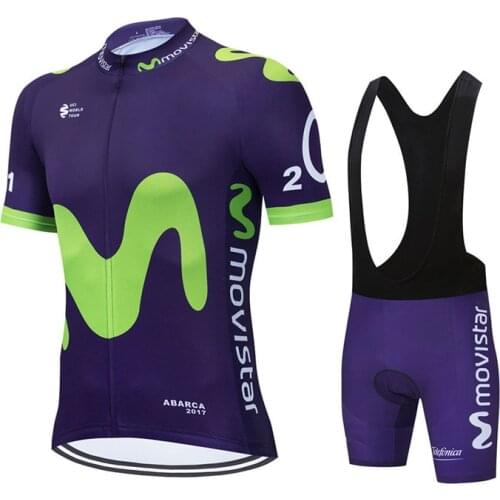 Movistar Pro Team Short Sleeve Cycling Clothing MTB Ropa Ciclismo Quick Dry Summer Sportswear Outdoor Bicycle Clothes Bib Shorts