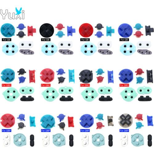 YuXi Silicone Rubber Conductive Buttons & Plastic A B D Pad Power On Off Button Keypad For Gameboy Color Pocket For GB GBC GBP