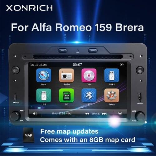 2 din Car DVD Player Autoradio For Alfa Romeo 159 Brera Spider Sportwagon 2006 GPS Navigation Multimedia Head Unit Audio Stereo