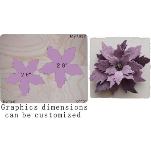 2pcs flower metal cutting mold for scrapbooking wooden die-cutting laser punching mold card making process 2021 new cutting mold